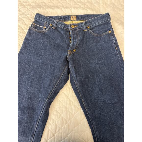 PRPS Japanese Selvedge Denim Jeans 30x32 Dark Wash Raw Slim Fit Premium Rigid - Picture 7 of 13